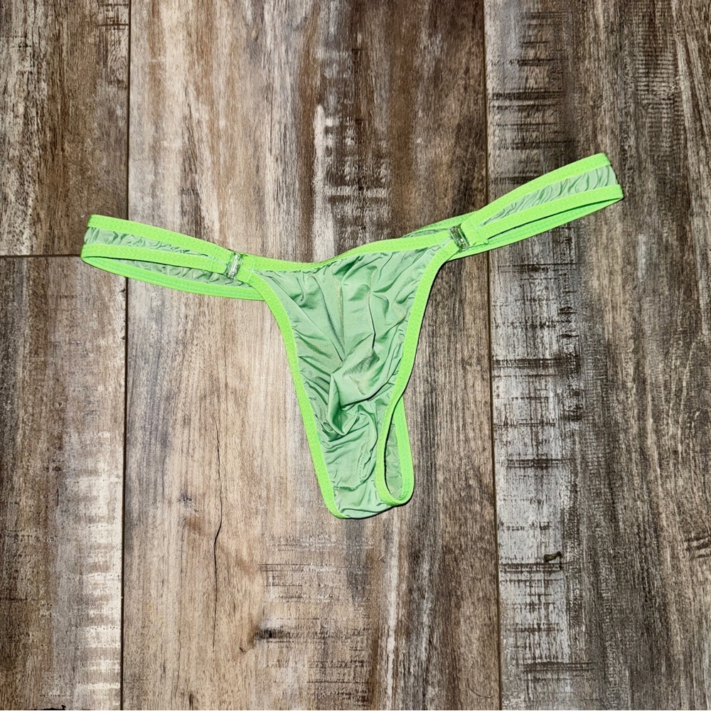 Neon Green Tear-Away Thong